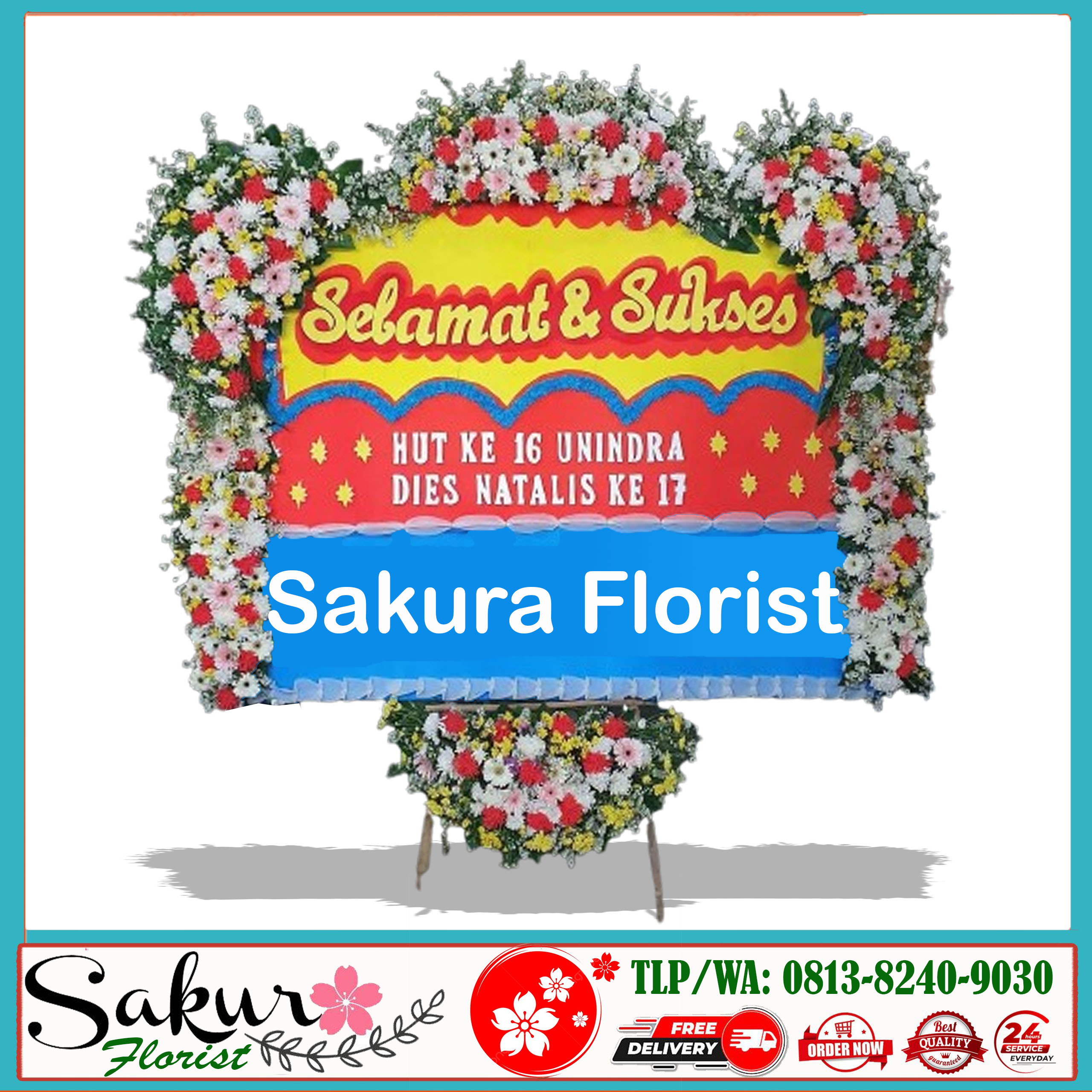 tema sakura sukses 4 bunga papan
